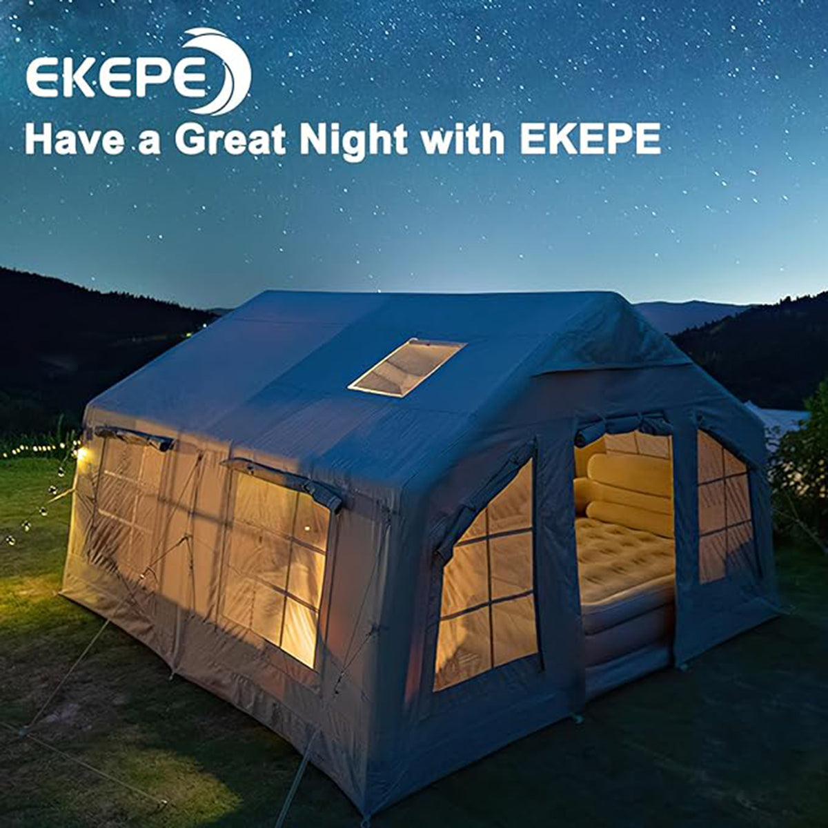 EKEPE CT-13m² Waterproof Inflatable Camping Tent