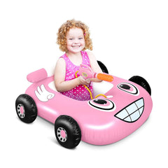 EKEPE Car Shaped Inflatable Pool Floats With Water Gun