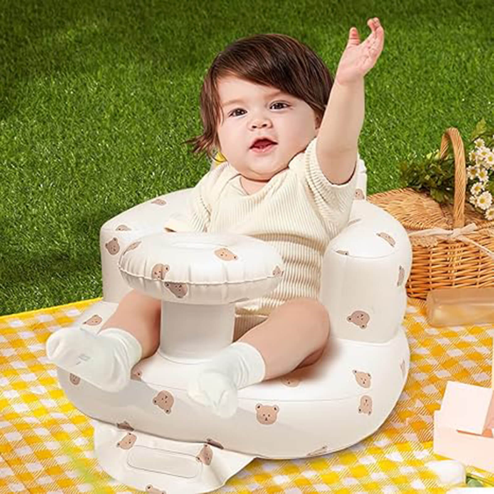 EKEPE Inflatable Baby Seat with Tray