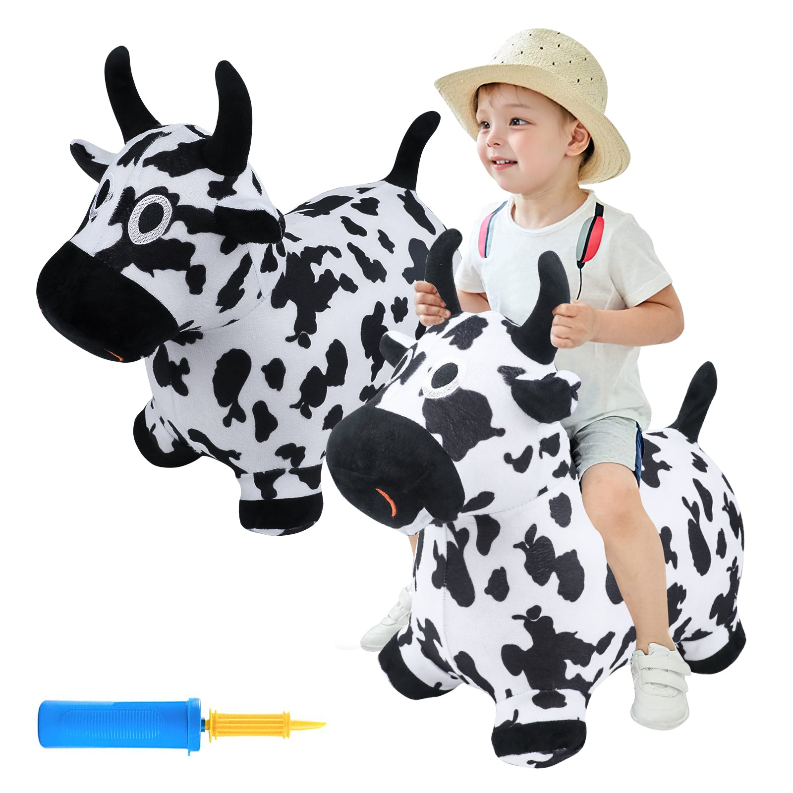 EKEPE Inflatable Bouncy Hopper Cow & Horse