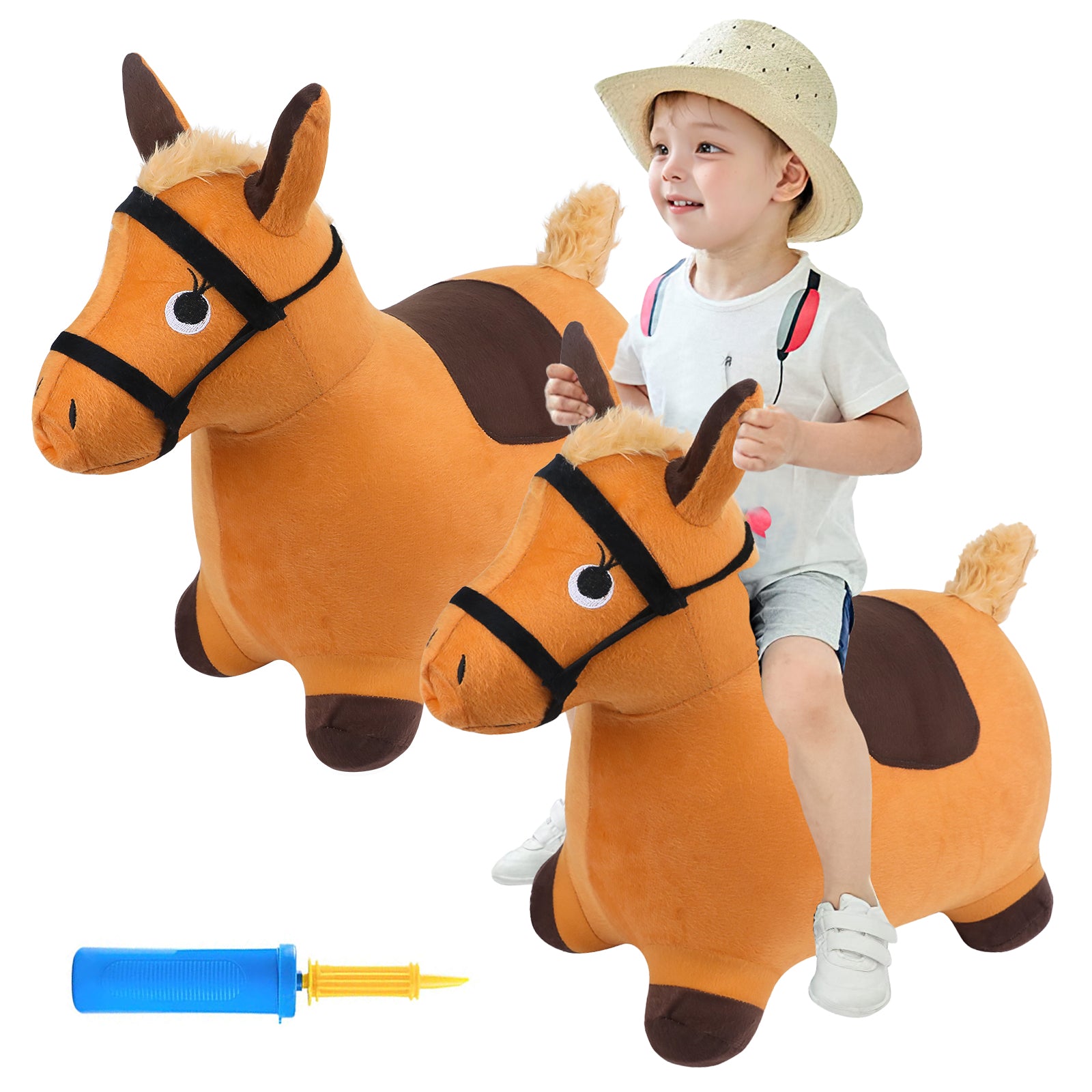 EKEPE Inflatable Bouncy Hopper Cow & Horse