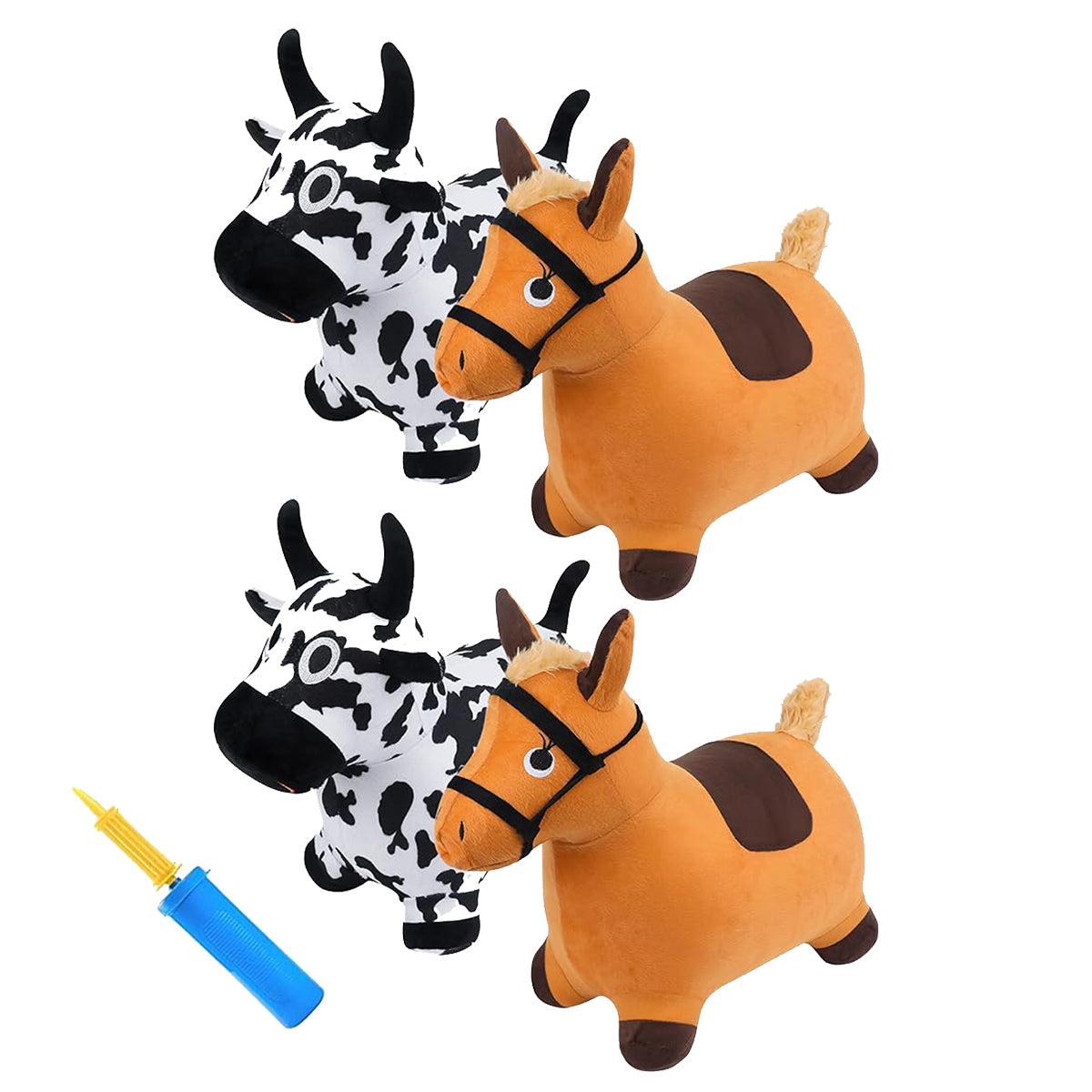 EKEPE Inflatable Bouncy Hopper Cow & Horse