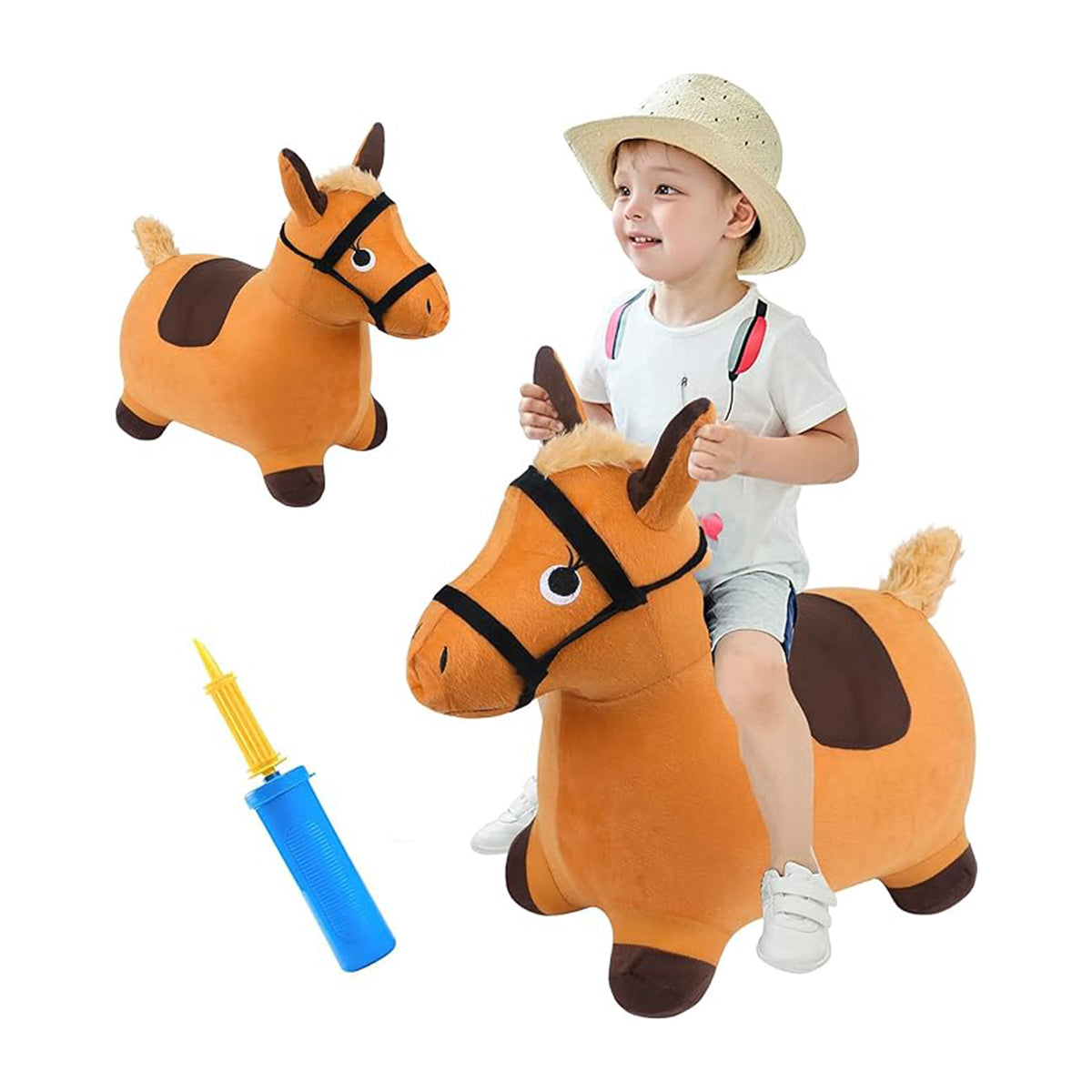 EKEPE Inflatable Bouncy Hopper Cow & Horse