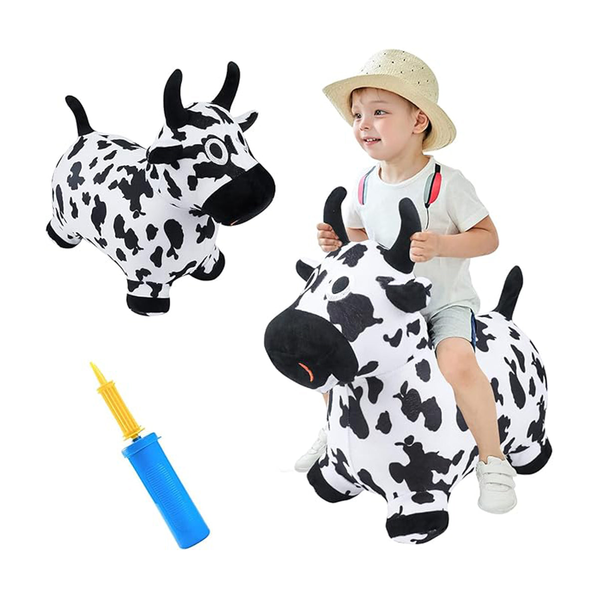 EKEPE Inflatable Bouncy Hopper Cow & Horse