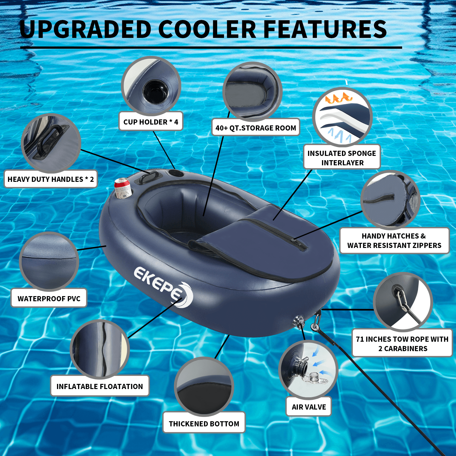 EKEPE Inflatable Kayak Cooler