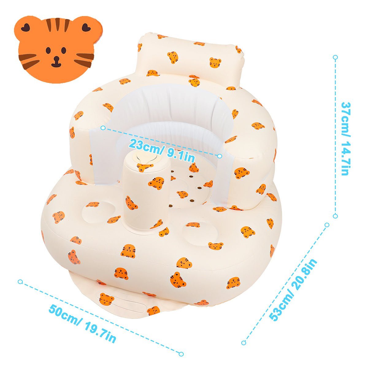 EKEPE Baby Inflatable Seat with Suction Cups for Babies (3-36 Months) - EKEPE