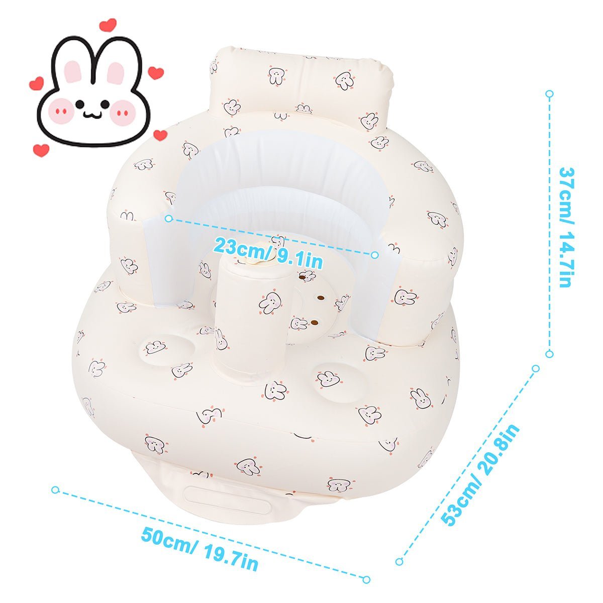 EKEPE Baby Inflatable Seat with Suction Cups for Babies (3-36 Months) - EKEPE