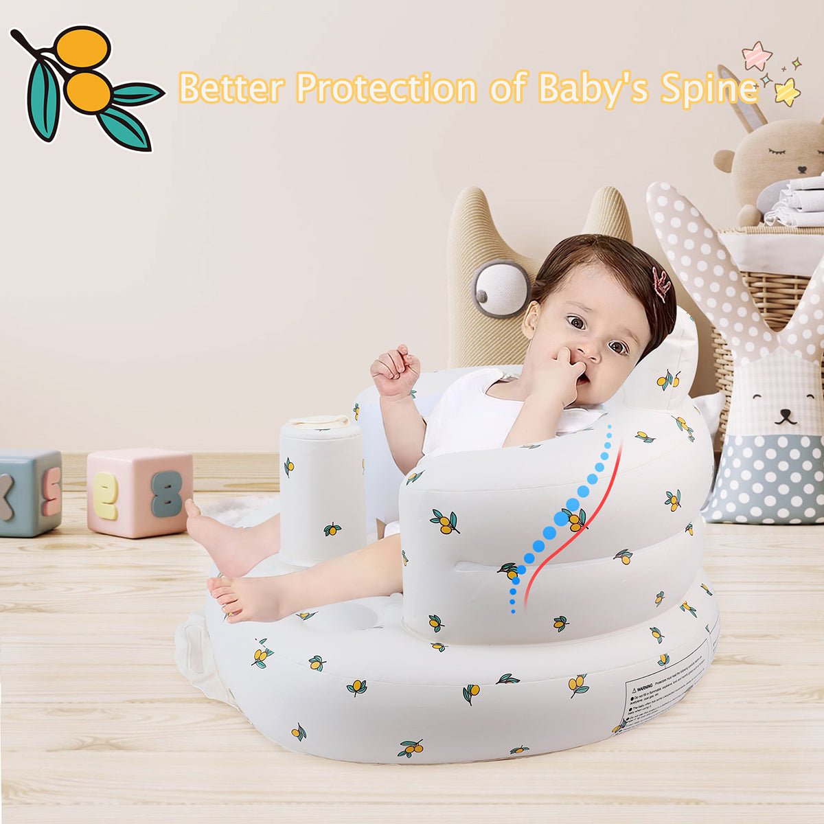 EKEPE Baby Inflatable Seat with Suction Cups for Babies (3-36 Months) - EKEPE