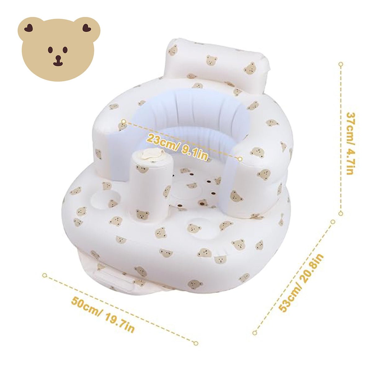 EKEPE Baby Inflatable Seat with Suction Cups for Babies (3-36 Months) - EKEPE