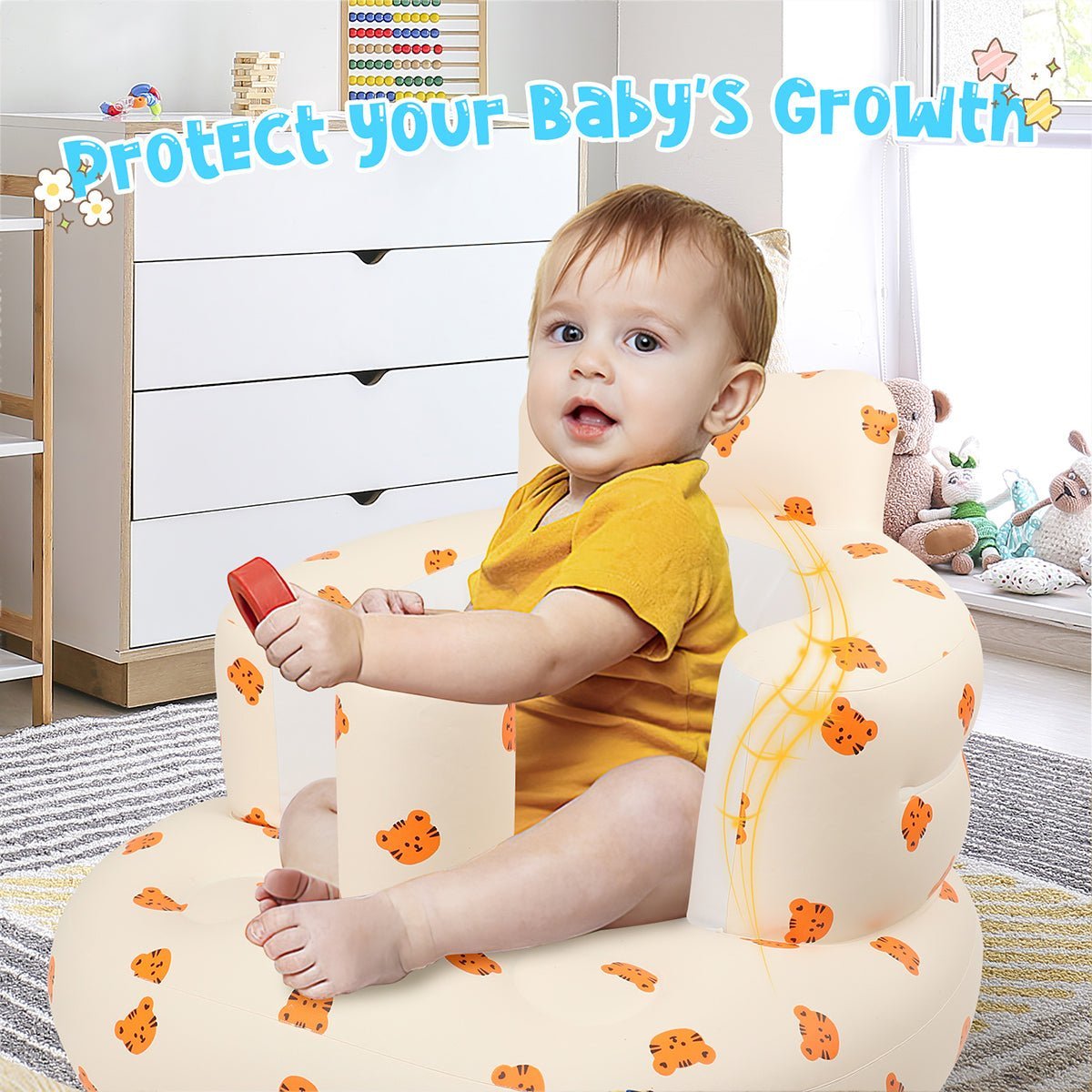 EKEPE Baby Inflatable Seat with Suction Cups for Babies (3-36 Months) - EKEPE