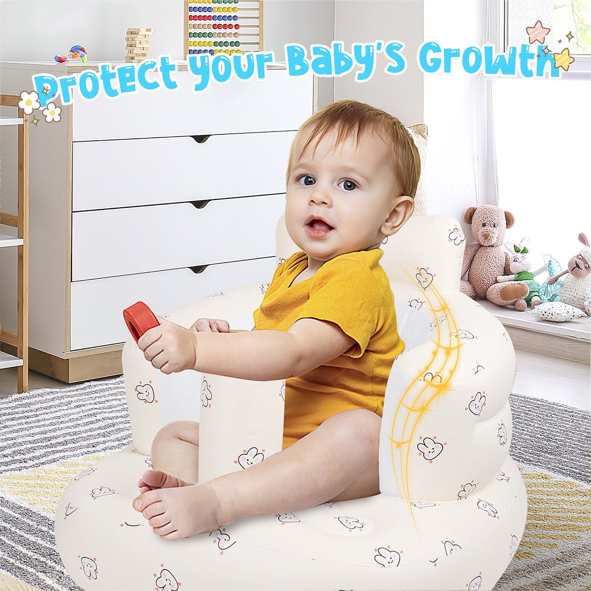 EKEPE Baby Inflatable Seat with Suction Cups for Babies (3-36 Months) - EKEPE