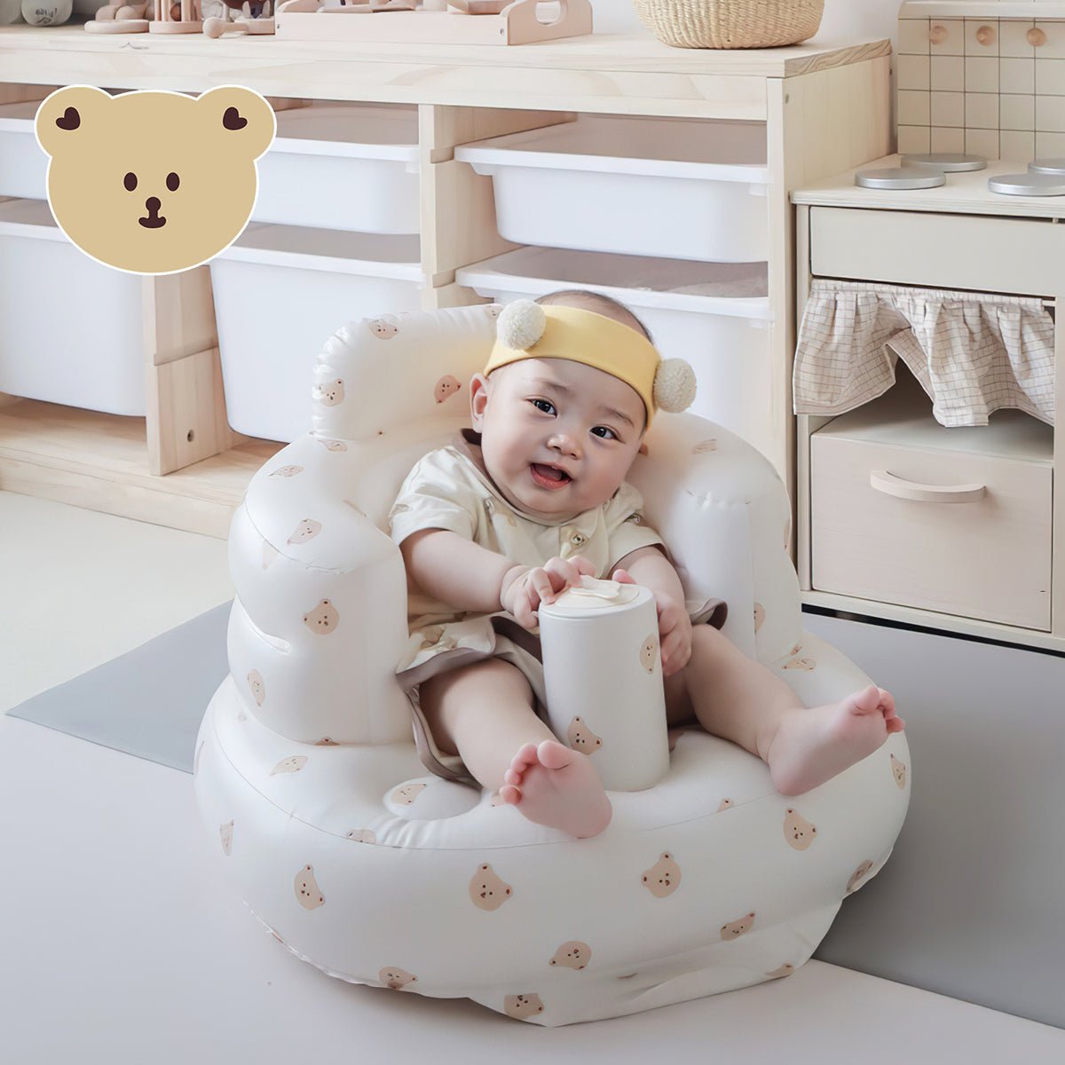 EKEPE Baby Inflatable Seat with Suction Cups for Babies (3-36 Months) - EKEPE