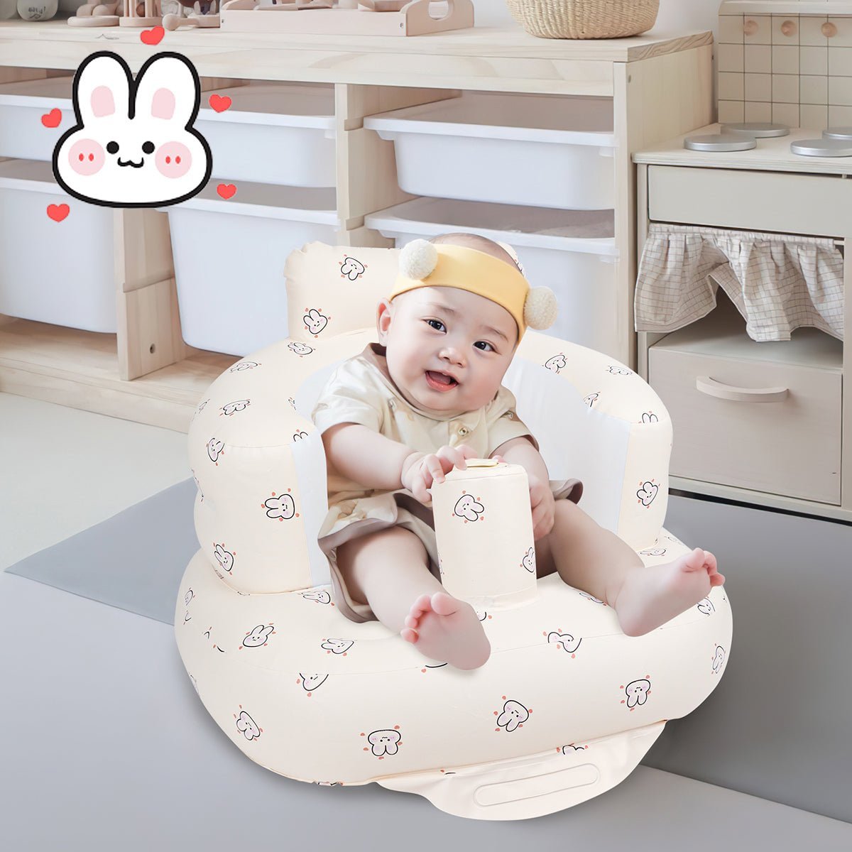 Baby Inflatable Seat with Suction Cups for Babies 3 36 Months EKEPE