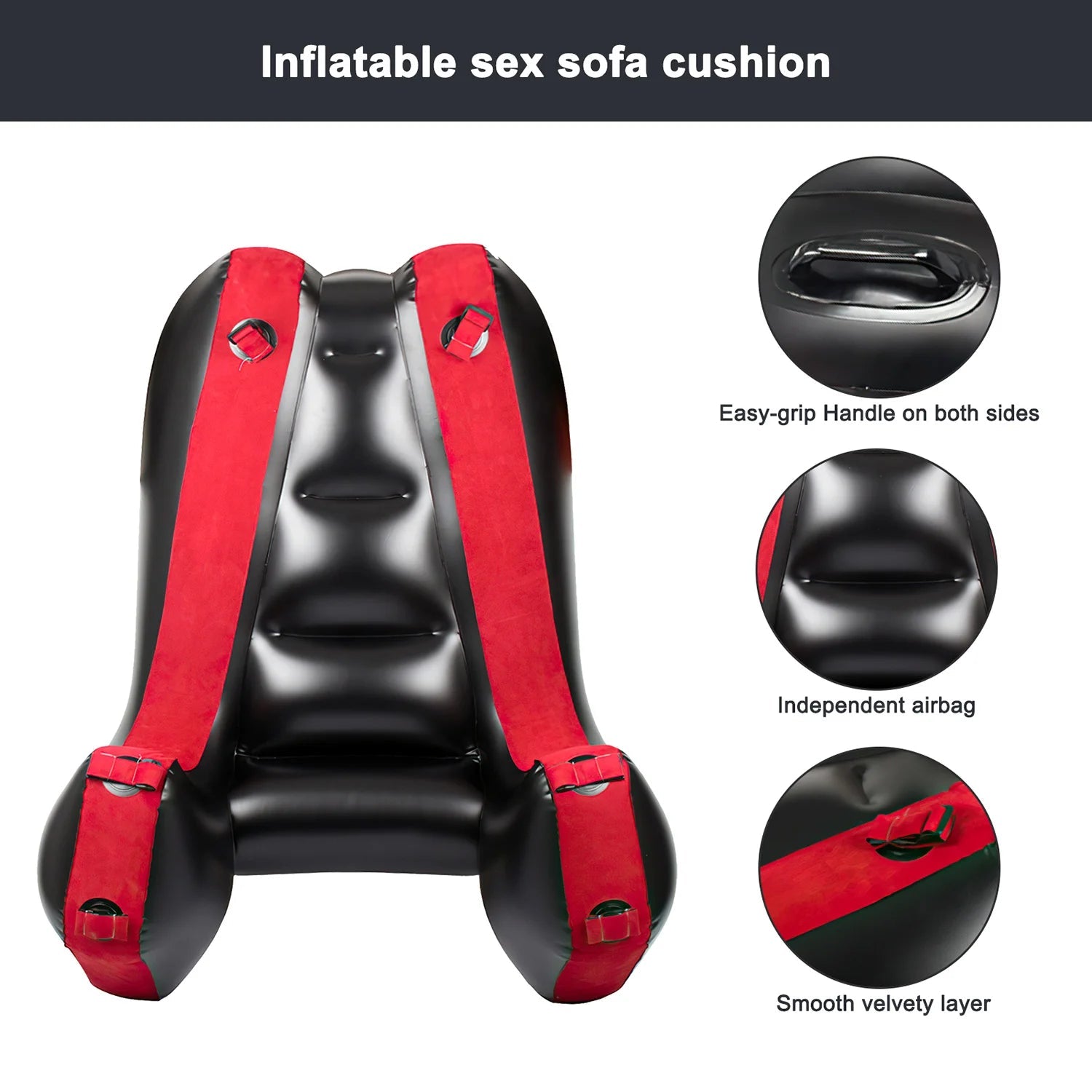 Inflatable Sex Sofa for Adult, PVC Flocked Multifunctional Adult Sex Toys. - EKEPE